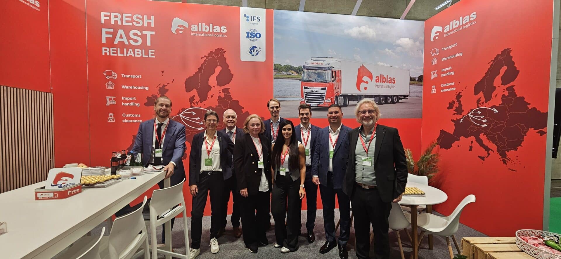 Team van Alblas International Logistics fresh afdeling, gespecialiseerd in fruits & vegetable transport